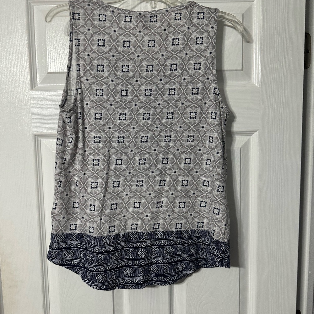 Lucky Brand Sleeveless Patterned Sumner Tank Top - Picture 7 of 13
